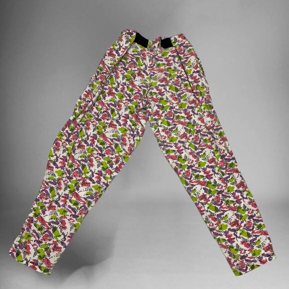 Vintage 90's Homemade Loud Print MC Hammer Pants Adjustable Waist Parachute O-08 - Picture 1 of 8